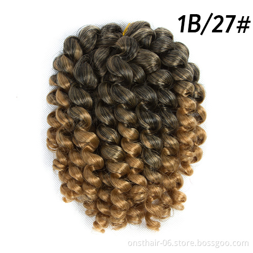 Wholesale 8 Inch Jamaican Bounce Jumpy Wand Curl Crochet Braid Hair Twist Braids African In Synthetic Braiding Hair Extensions